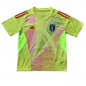 Fotbalové Dres Itálie Brankářské Domácí Oblečení ME 2024 Krátký Rukáv